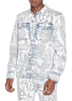 Ksubi Scorpio Icy Kollage Cotton Denim Shirt Jacket at Nordstrom