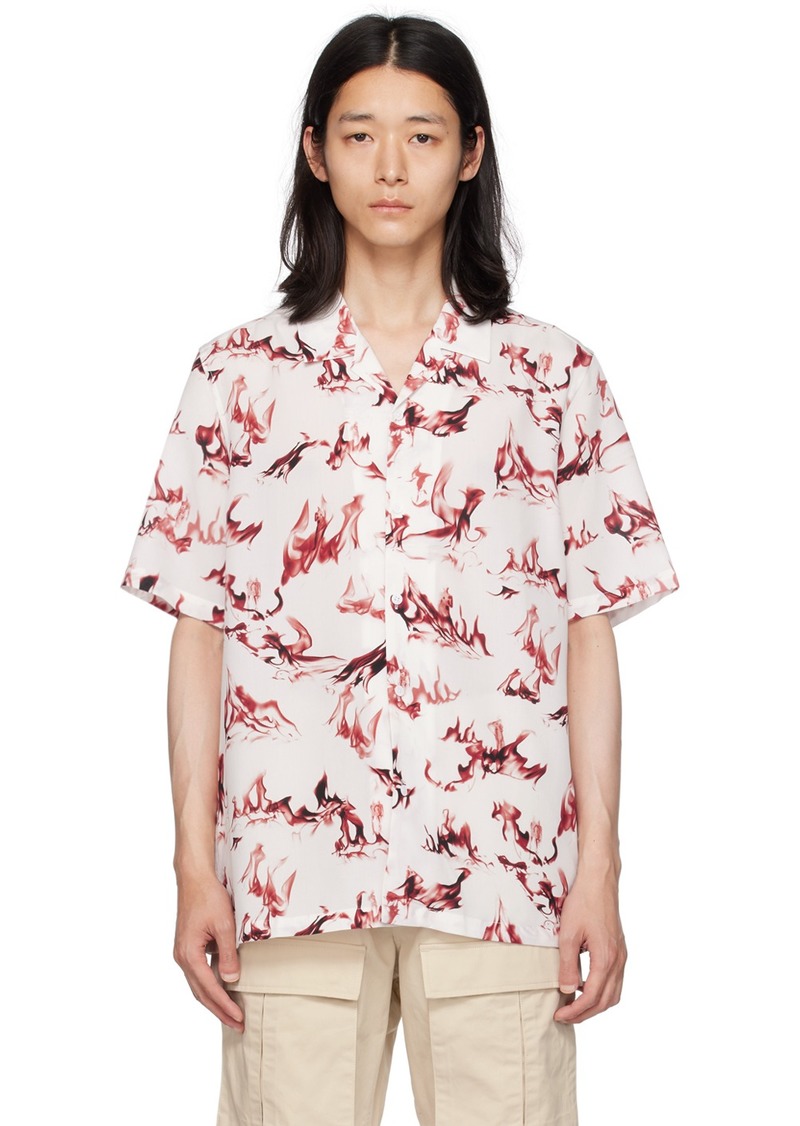 Ksubi White & Red Burnt Shirt