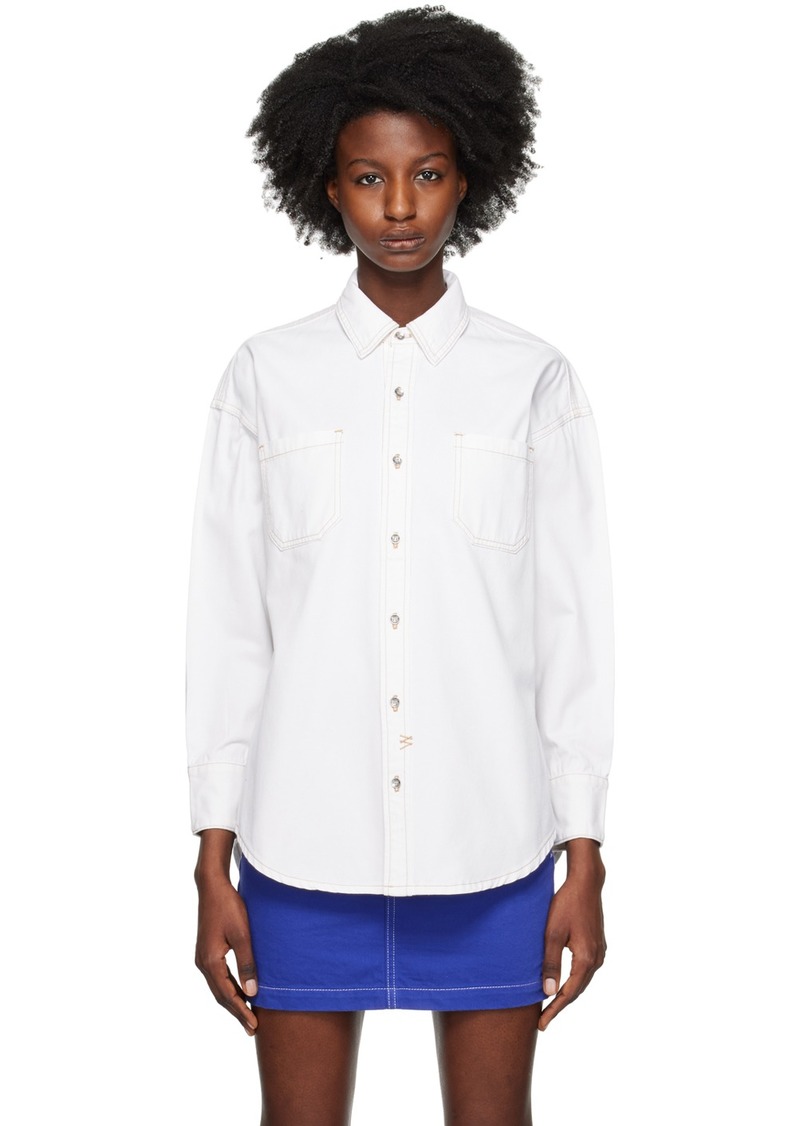 Ksubi White Oversized Tie Denim Shirt