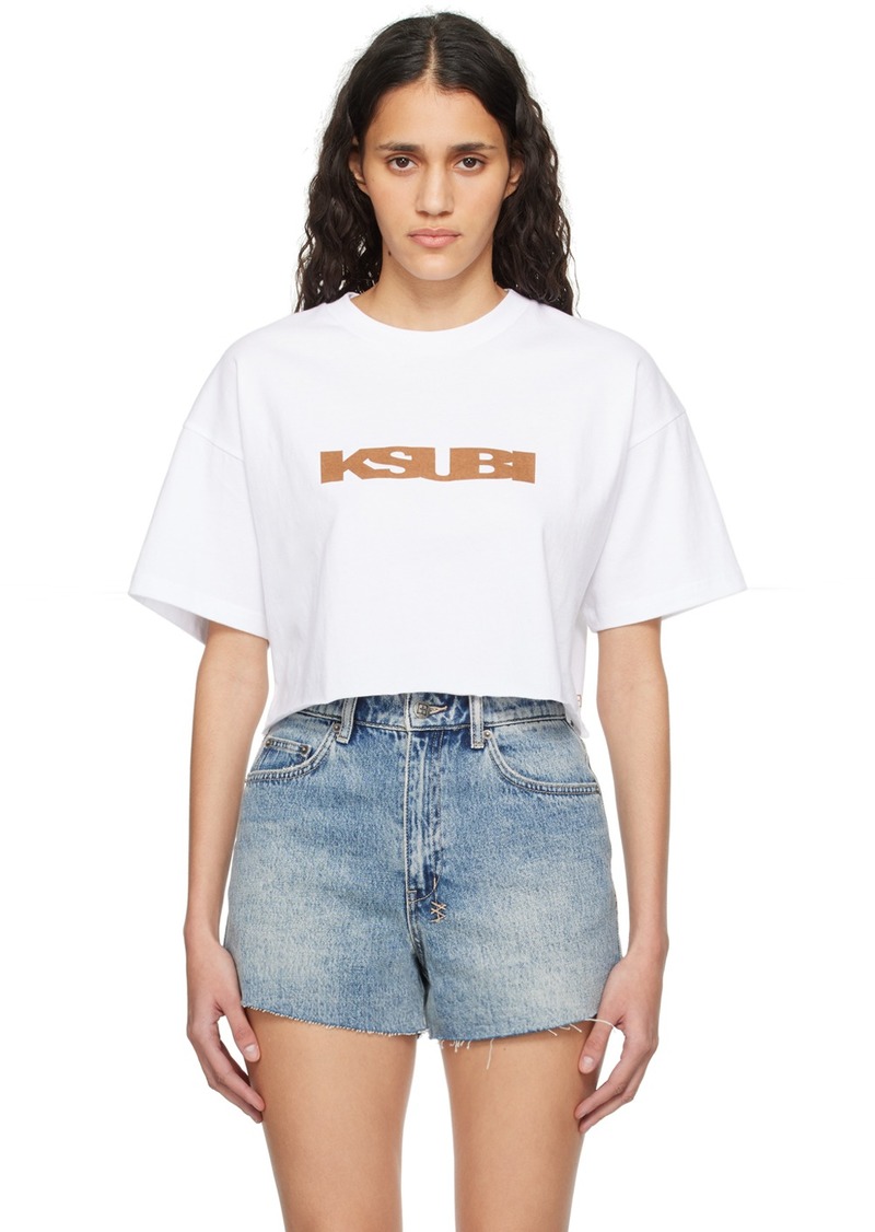 Ksubi White Sott Tan Oh G Crop T-Shirt