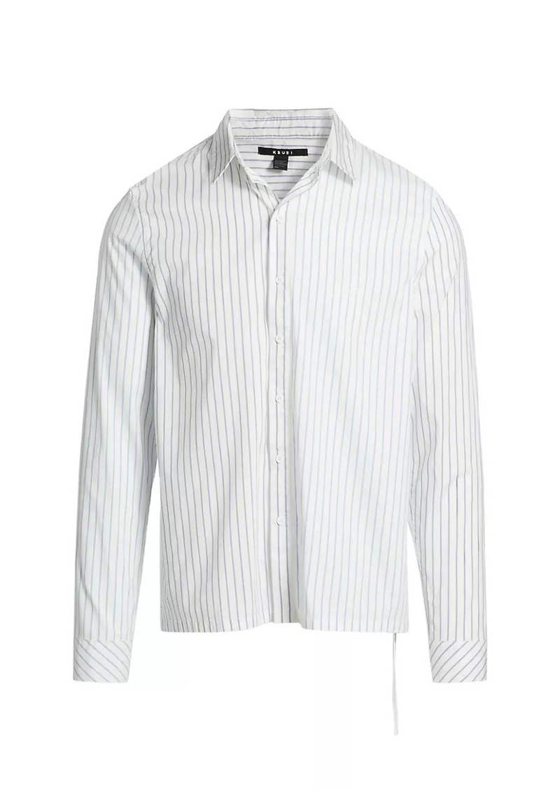 Ksubi Mad Mad World Skript Pinstripe Shirt