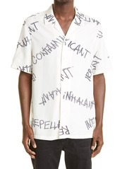 Ksubi Men's Intoxicant Short Sleeve Button-Up Graphic Shirt in White at Nordstrom