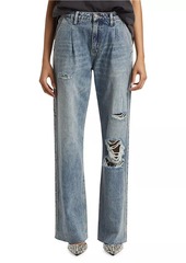 Ksubi Paradise Lost Low-Rider Tuck Frayed Jeans