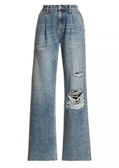 Ksubi Paradise Lost Low-Rider Tuck Frayed Jeans