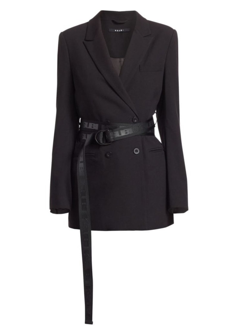Sign of the Times Racy Belted Blazer Jacket