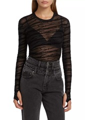 Ksubi Sliver Mesh Long-Sleeve Top