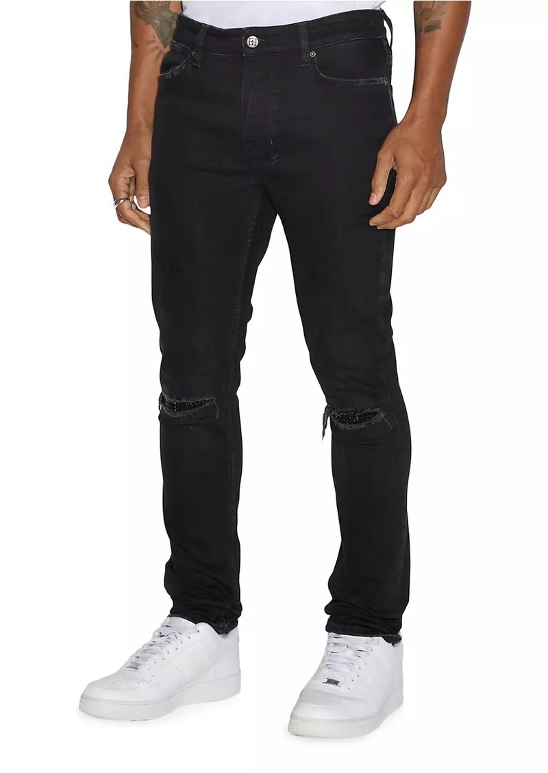 Ksubi Van Winkle Apex Krystal Repair Stretch Skinny Jeans