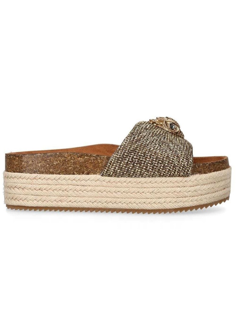 Kurt Geiger Kensington appliqué-detail flatform espadrilles