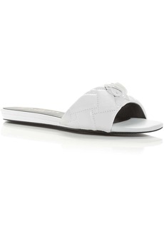 Kurt Geiger Kensington Flat Womens Quilted Embellished Slide Sandals