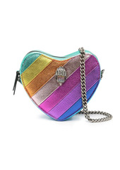 Kurt Geiger Kensington Heart stripe-print crossbody bag