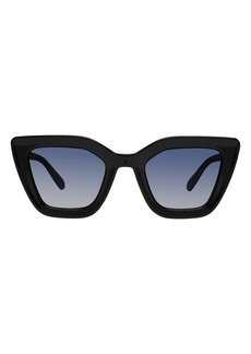Kurt Geiger London 51mm Cat Eye Sunglasses in Black Crystal Blue /Navy at Nordstrom Rack