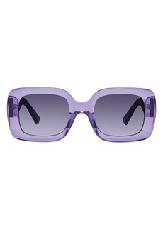 Kurt Geiger London 51mm Rectangle Sunglasses in Crystal Lilac/Smoke Gradient at Nordstrom Rack