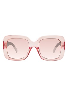 Kurt Geiger London 53mm Square Sunglasses in Crystal Blush/Blush Flash at Nordstrom Rack