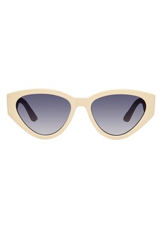 Kurt Geiger London 54mm Cat Eye Sunglasses in Solid Bone/Smoke Gradient at Nordstrom Rack