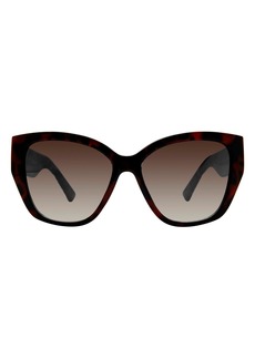 Kurt Geiger London 55mm Cat Eye Sunglasses in Havana/Soft Gold Flash at Nordstrom Rack