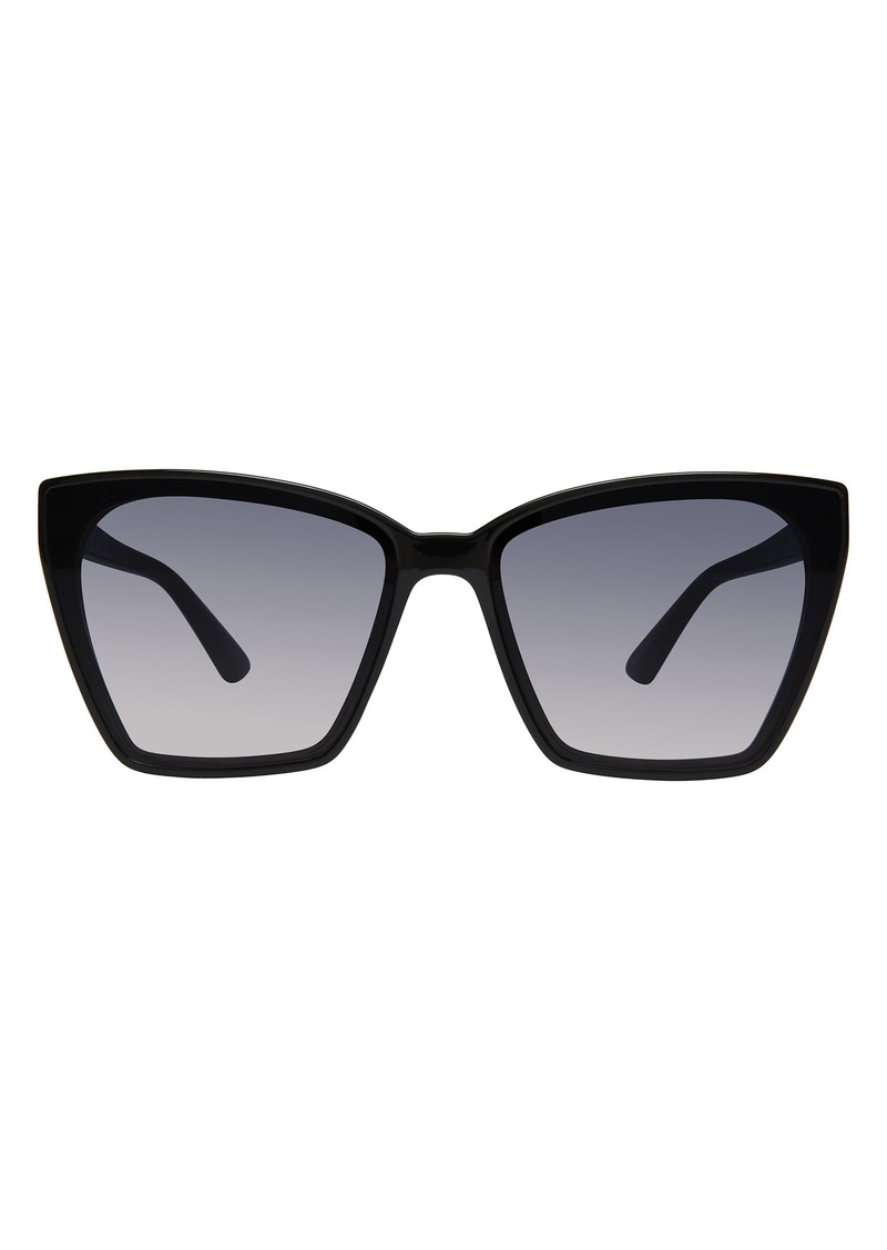 Kurt Geiger London 64mm Cat Eye Sunglasses in Black Crystal Fuchsia /Smoke at Nordstrom Rack