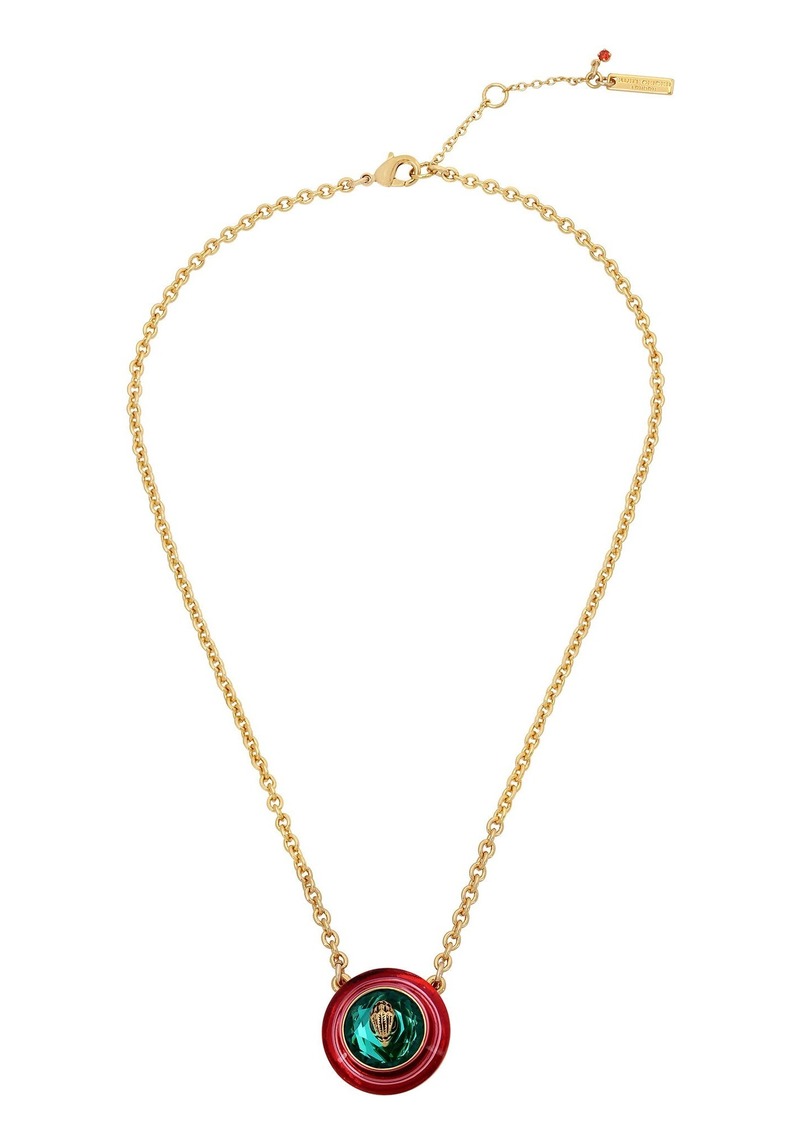 Kurt Geiger London Cabochon Stone & Disc Pendant Necklace in Pink at Nordstrom Rack