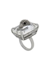 Kurt Geiger London Eagle Head Crystal Baguette Cocktail Ring at Nordstrom