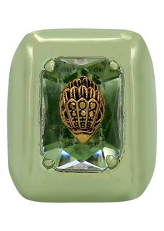 Kurt Geiger London Eagle Head Rectangle Cocktail Ring in Green at Nordstrom