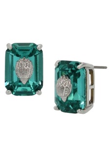 Kurt Geiger London Emerald Cut Crystal Stud Earrings