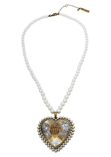 Kurt Geiger London Imitation Pearl & Heart Pendant Necklace at Nordstrom