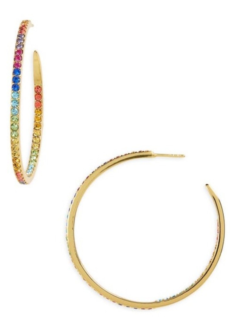 Kurt Geiger London Pavé Crystal Inside Out Hoop Earrings