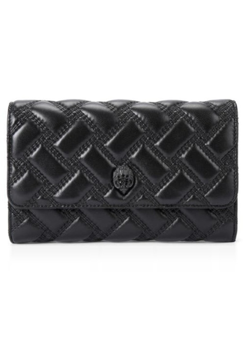 Kurt Geiger London Kensington Quilted Leather Wallet on a Chain