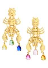 Kurt Geiger London Lobster Crystal Statement Drop Earrings