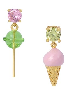 Kurt Geiger London Mismatched Ice Cream Cone & Lollipop Drop Earrings in Gold/pink/green at Nordstrom Rack