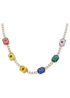 Kurt Geiger London Mixed Color Crystal Tennis Necklace in Multi at Nordstrom Rack