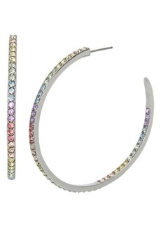 Kurt Geiger London Pastel Crystal Inside Out Hoop Earrings