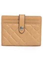 Kurt Geiger London Quilted Leather Bifold Card Wallet in Camel at Nordstrom Rack
