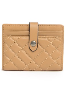 Kurt Geiger London Quilted Leather Bifold Card Wallet in Camel at Nordstrom Rack