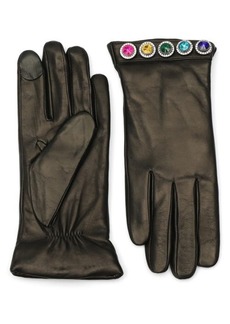 Kurt Geiger London Rainbow Crystal Leather Gloves