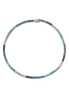 Kurt Geiger London Rainbow Cubic Zirconia Tennis Collar Necklace