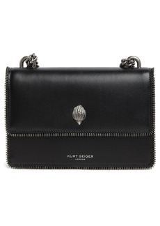 Kurt Geiger London Shoreditch Small Leather & Genuine Calf Hair Shoulder Bag in Charcoal at Nordstrom Rack