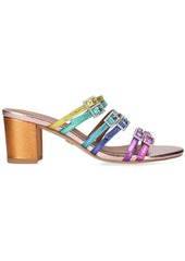 Kurt Geiger Pierra 60mm metallic-effect mules