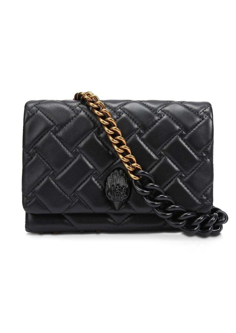 Kurt Geiger quilted eagle-head clutch bag