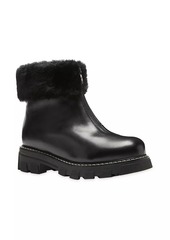 La Canadienne Abba Shearling-Trimmed Leather Booties