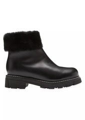 La Canadienne Abba Shearling-Trimmed Leather Booties