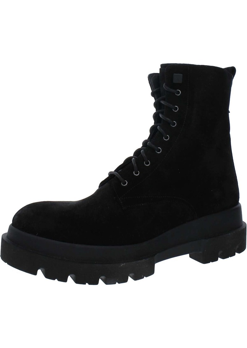 La Canadienne Brendan Womens Suede Combat & Lace-Up Boots