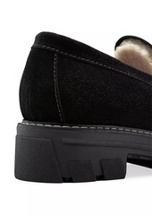 La Canadienne Darcy 38MM Suede & Shearling Lug-Sole Loafers