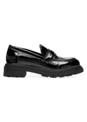 La Canadienne Della Crinkle Leather Lug-Sole Loafers