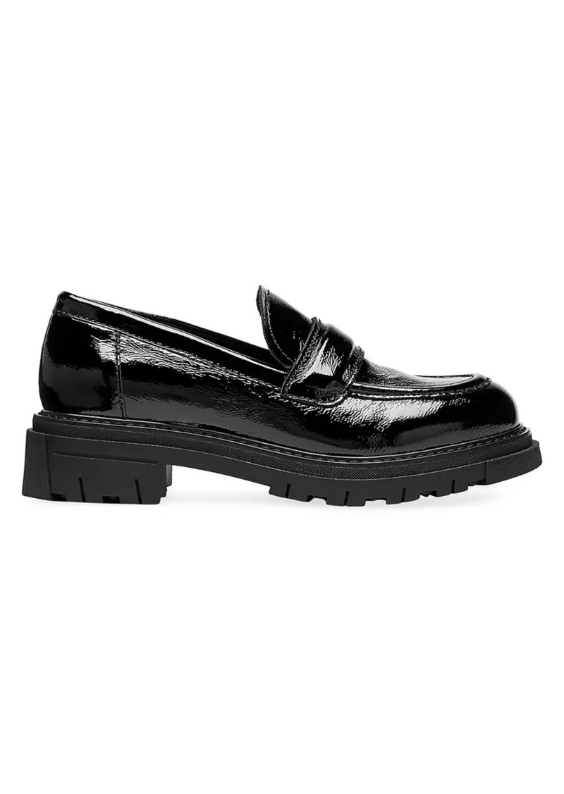 La Canadienne Della Crinkle Leather Lug-Sole Loafers