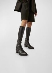 La Canadienne Paton Leather Western Knee Boots