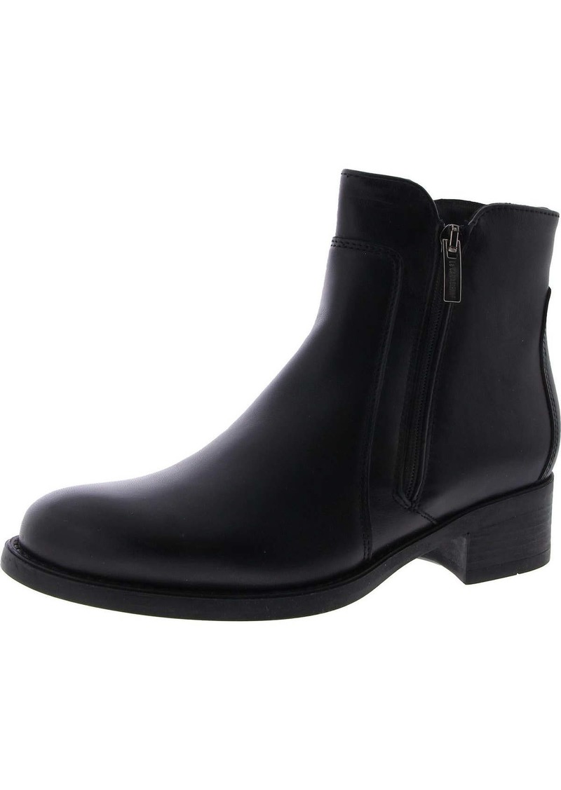 La Canadienne Womens Faux Leather Zipper Ankle Boots