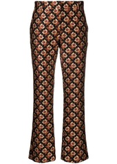 La Doublej 24/7 patterned jacquard cigarette trousers