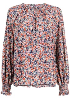 La Doublej Eve floral-print silk blouse