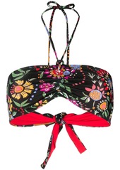 La Doublej floral print bikini top