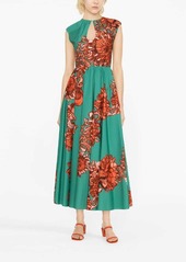 La Doublej floral-print cut-out dress